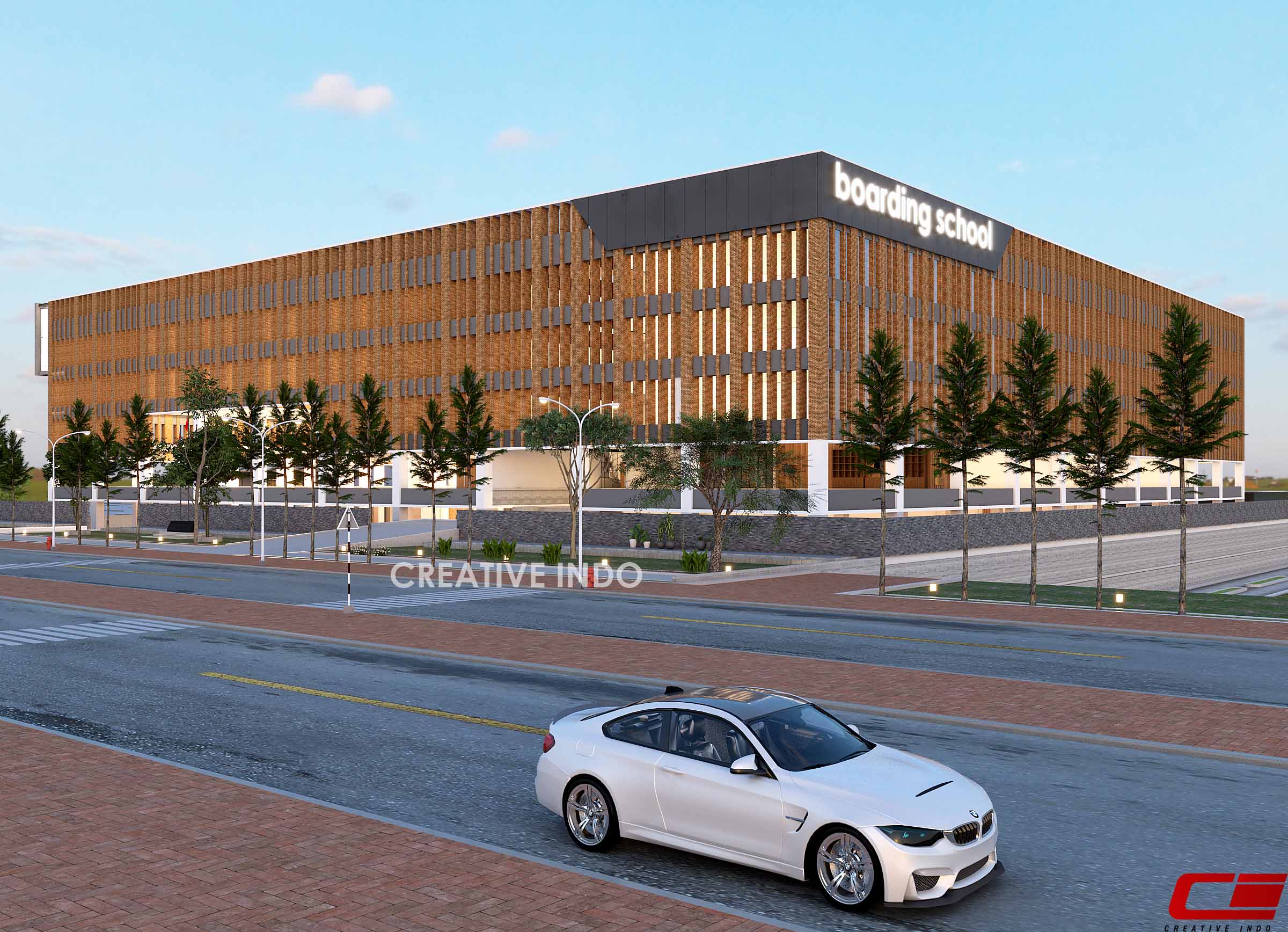 Jasa arsitek desain pondok pesantren modern / boarding school