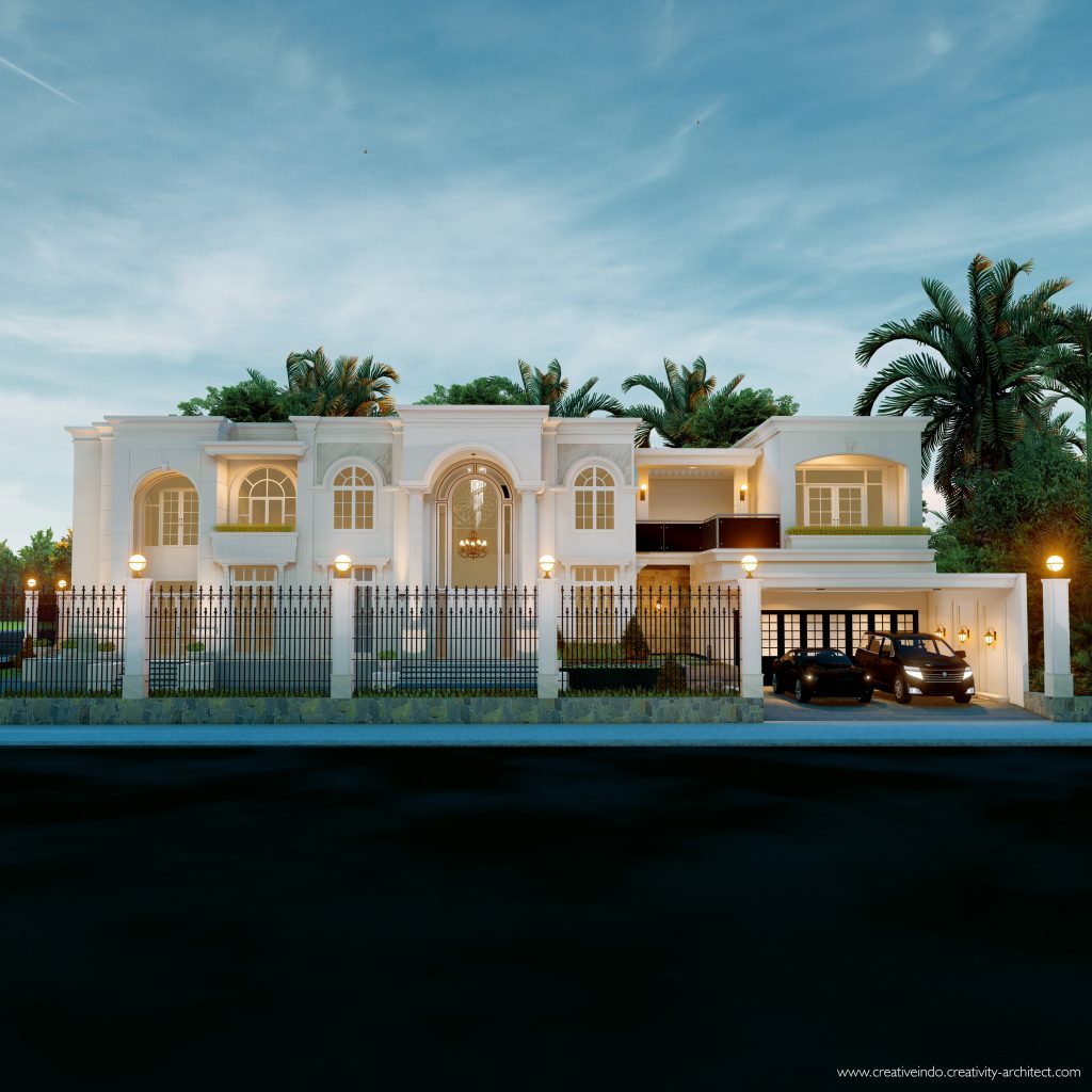 Jasa desain gambar arsitek rumah mewah modern klasik dari Creative Indo Arsitek.