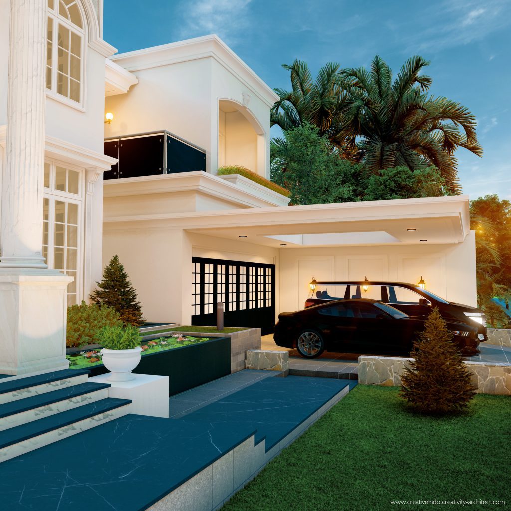 Jasa desain gambar arsitek rumah mewah modern klasik dari Creative Indo Arsitek.