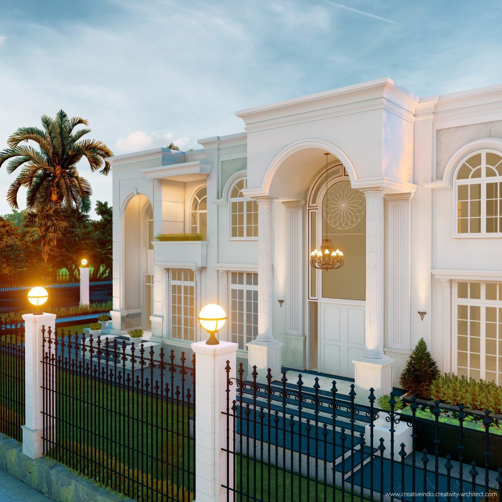 Jasa desain gambar arsitek rumah mewah modern klasik dari Creative Indo Arsitek.