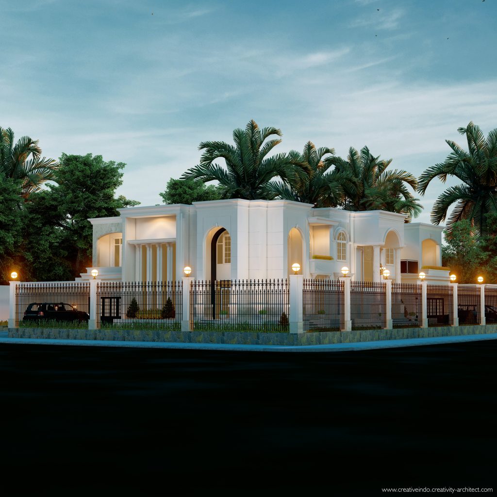 Jasa desain gambar arsitek rumah mewah modern klasik dari Creative Indo Arsitek.