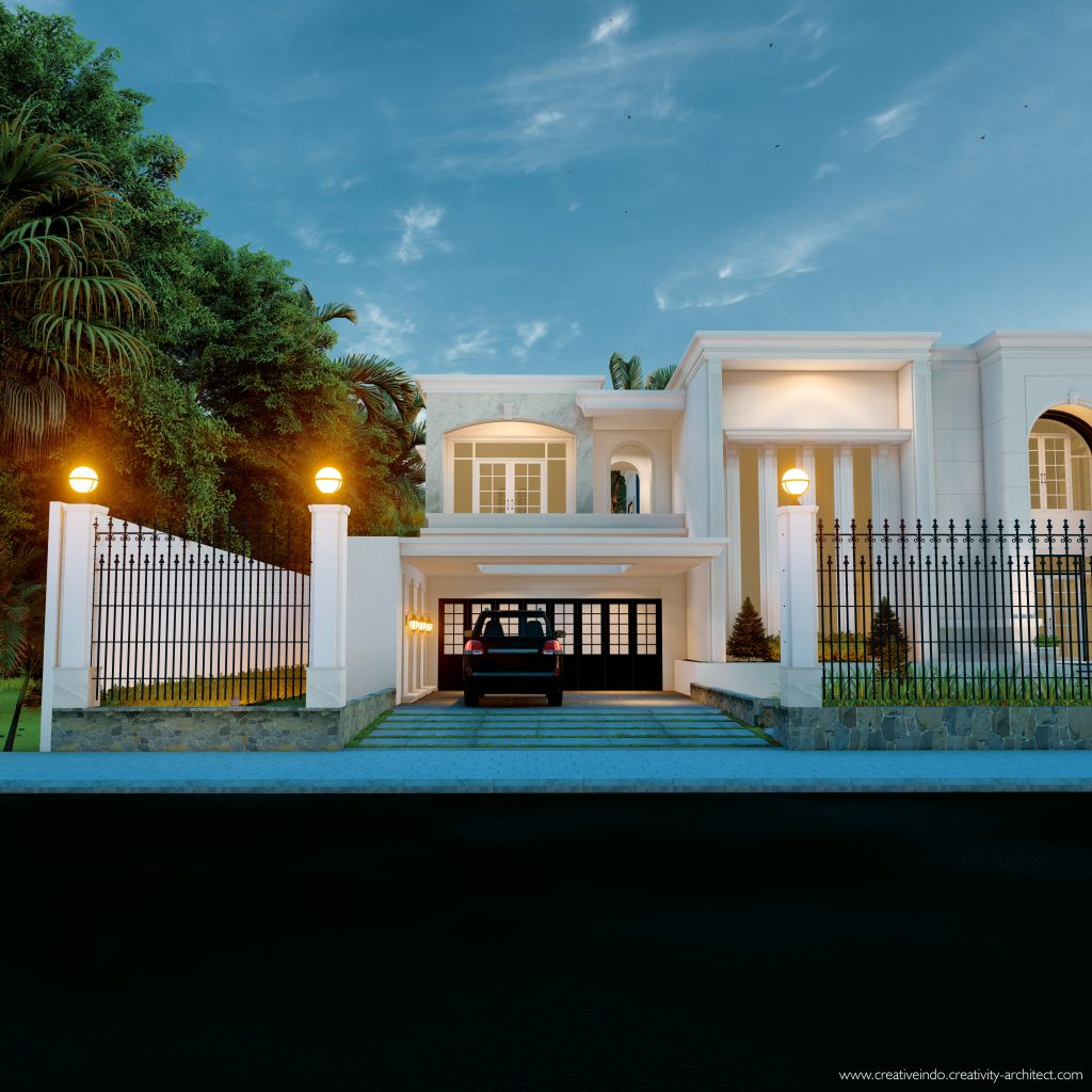Jasa desain gambar arsitek rumah mewah modern klasik dari Creative Indo Arsitek.