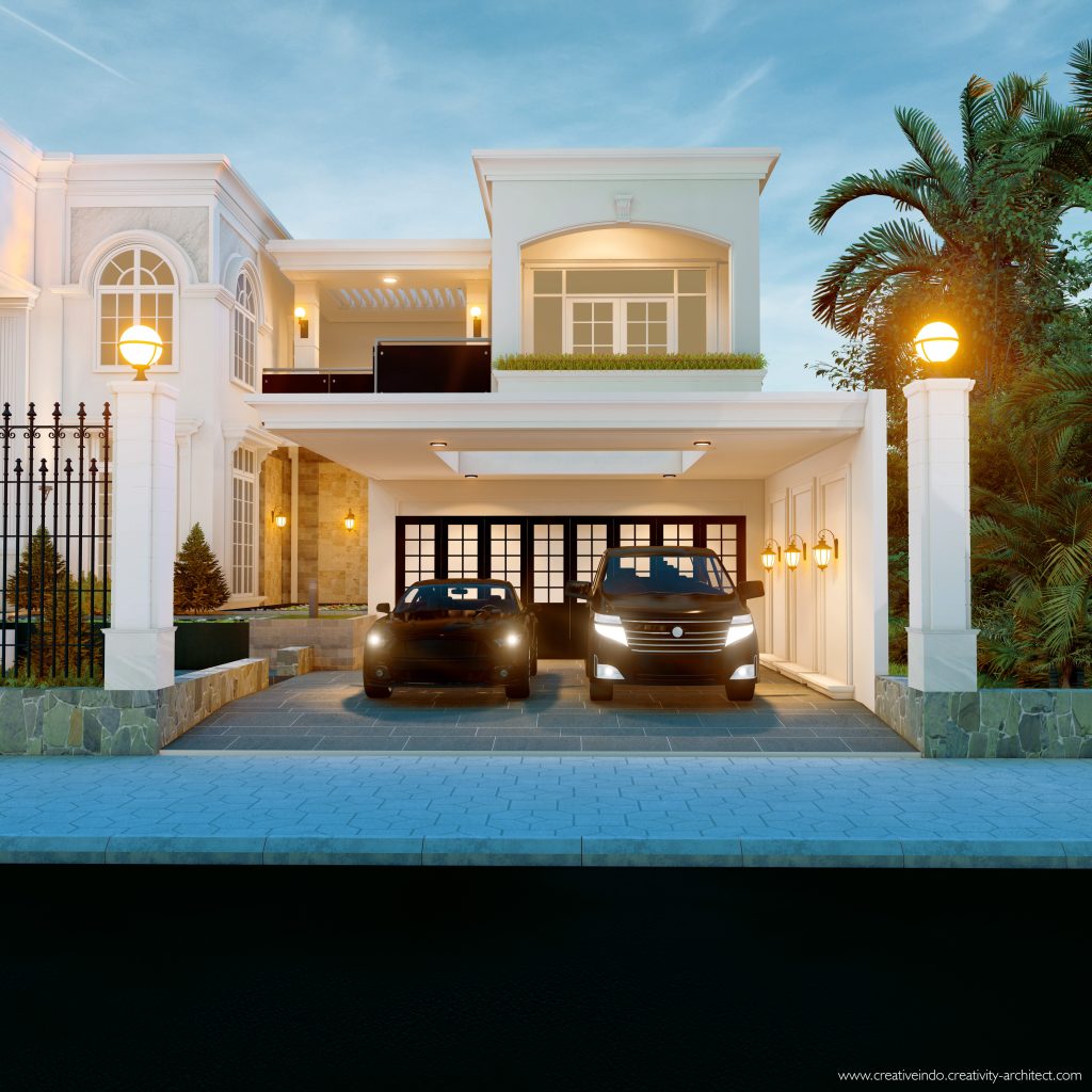 Jasa desain gambar arsitek rumah mewah modern klasik dari Creative Indo Arsitek.