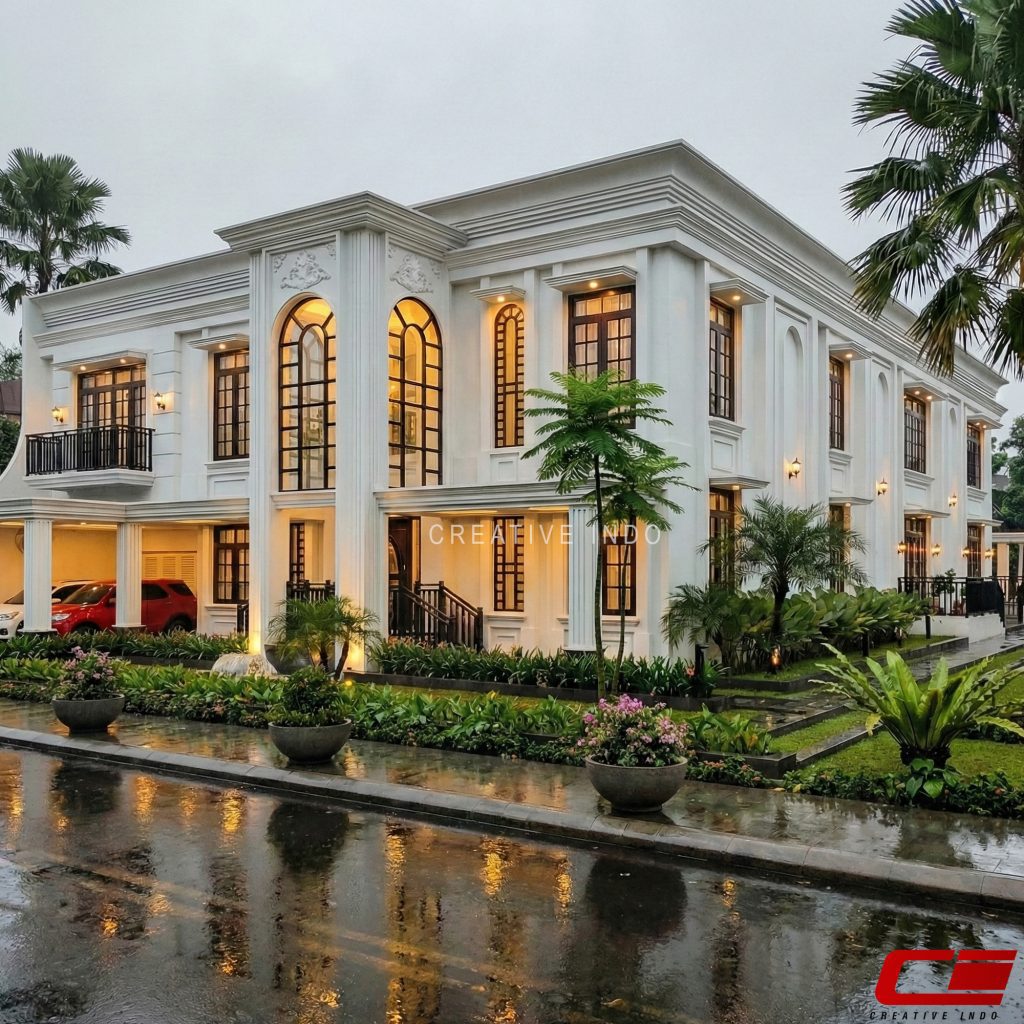Desain Rumah Klasik Modern 2 Lantai 0011 oleh CV Creative Indo Arsitek