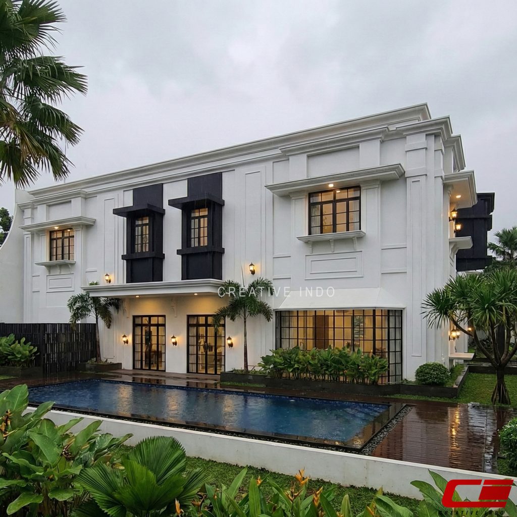Desain Rumah Klasik Modern 2 Lantai 0013 oleh CV Creative Indo Arsitek