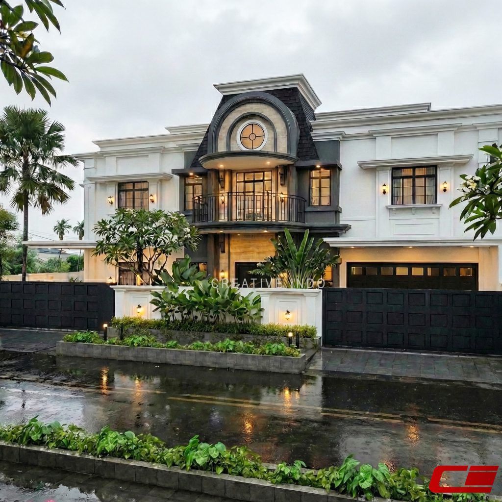 Desain Rumah Klasik Modern 2 Lantai 0015 oleh CV Creative Indo Arsitek