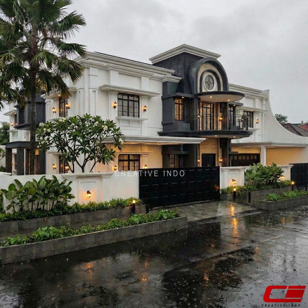 Desain Rumah Klasik Modern 2 Lantai 0016 oleh CV Creative Indo Arsitek