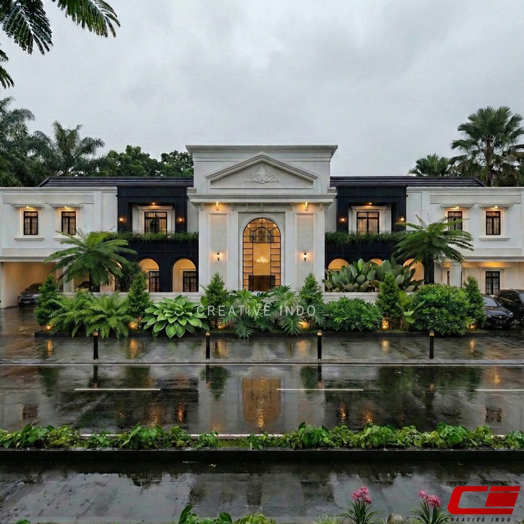 Desain Rumah Klasik Modern 2 Lantai 0017 oleh CV Creative Indo Arsitek