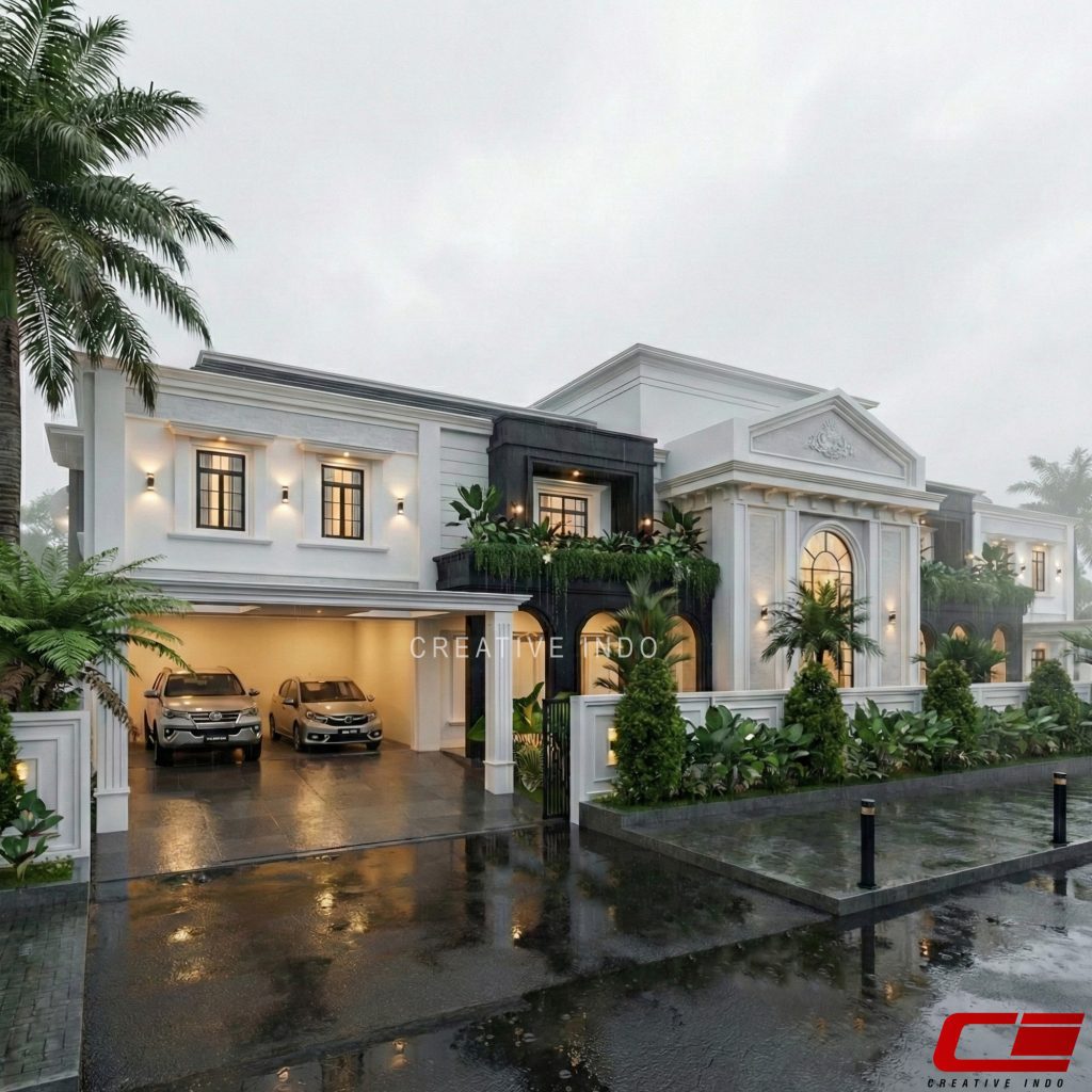 Desain Rumah Klasik Modern 2 Lantai 0018 oleh CV Creative Indo Arsitek