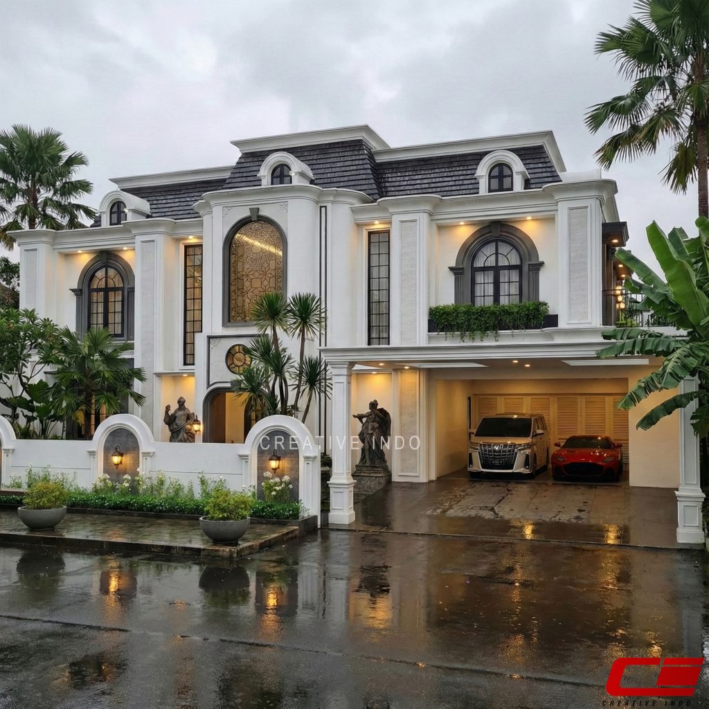 Desain Rumah Klasik Modern 2 Lantai 0021 oleh CV Creative Indo Arsitek