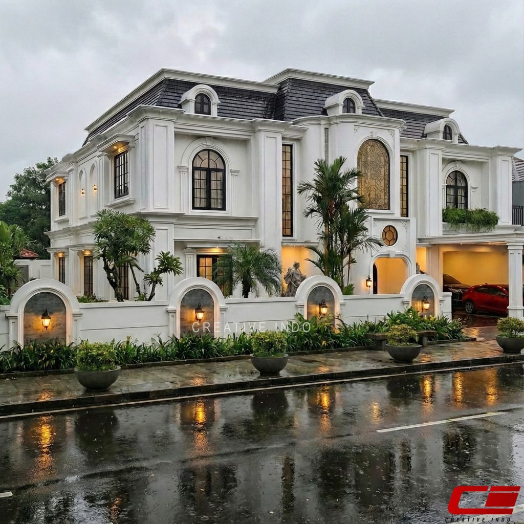 Desain Rumah Klasik Modern 2 Lantai 0022 oleh CV Creative Indo Arsitek