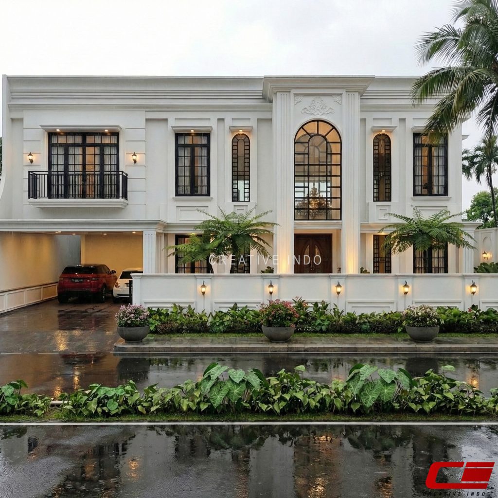Desain Rumah Klasik Modern 2 Lantai 0009 oleh CV Creative Indo Arsitek