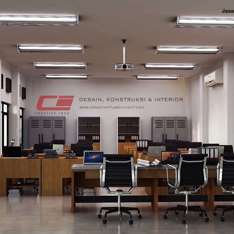 Desain sekolah ruang guru modern