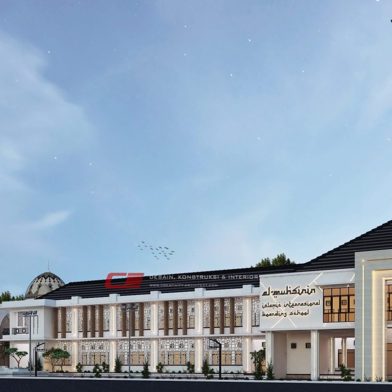 Desain sekolah Islam modern 2 lantai