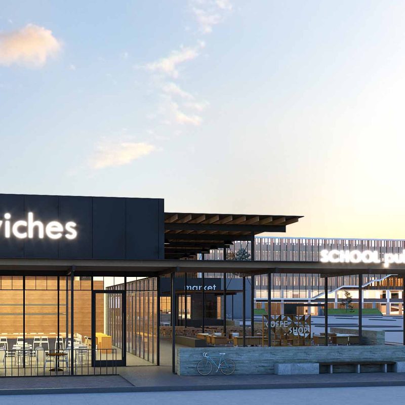 Desain sekolah modern dengan konsep mewah.