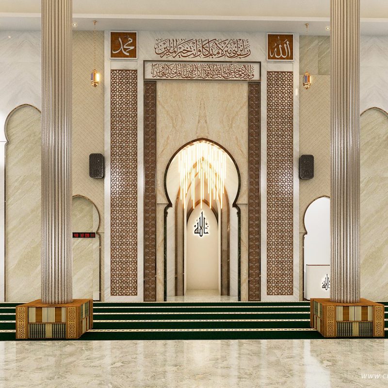 Desain Mihrab / Pengimaman Masjid Modern oleh Mr. Umar dari Jasa Arsitek Profesional Creative Indo.